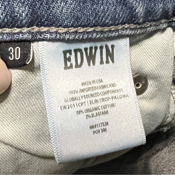 Edwin Elin Crop Straight Jeans Size 30 New - Picture 11 of 15